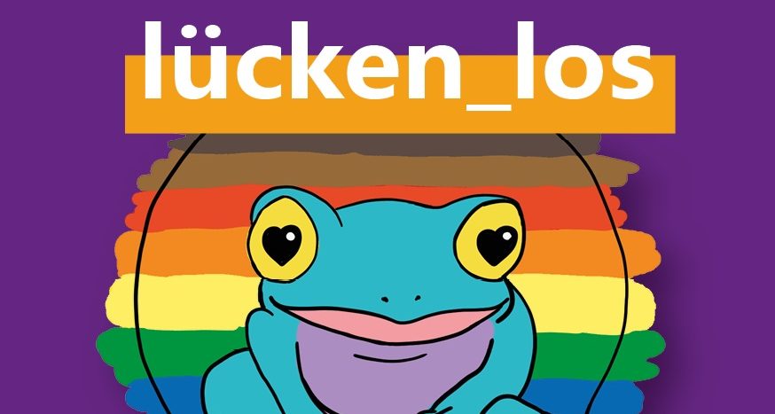 Das lücken_los-Frosch-Logo